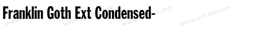 Franklin Goth Ext Condensed字体转换
